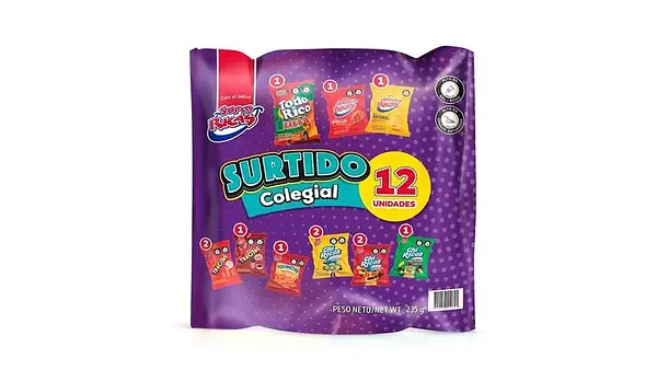 SNACK LONCHERA SUPER RICAS COLEGIAL *12