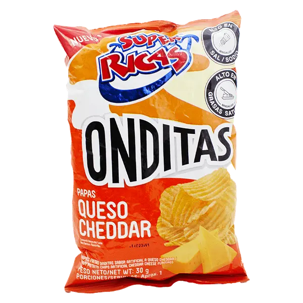 SNACK PAPAS QUESO CHEDAR SUPER R*30GR