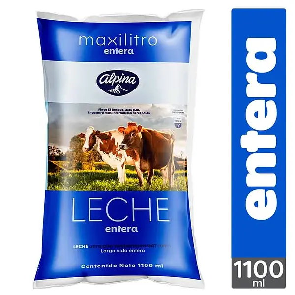 LECHE LIQUIDA ENTERA ALPINA*1.1L
