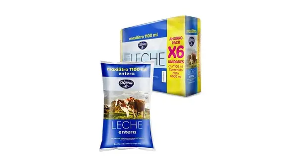LECHE LIQUIDA ENTERA ALPINA*1.1L*6U