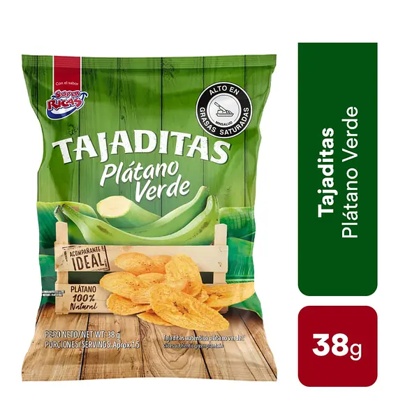 SNACK PLATANO VERDE SUPER RICAS * 38G