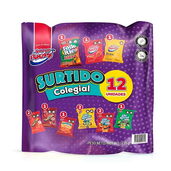 SNACK PAPA SURTIDA SUOER RICAS-12U