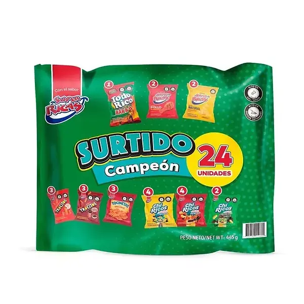 SNACK LONCHERA SURTIDA SUPER RICAS*24U