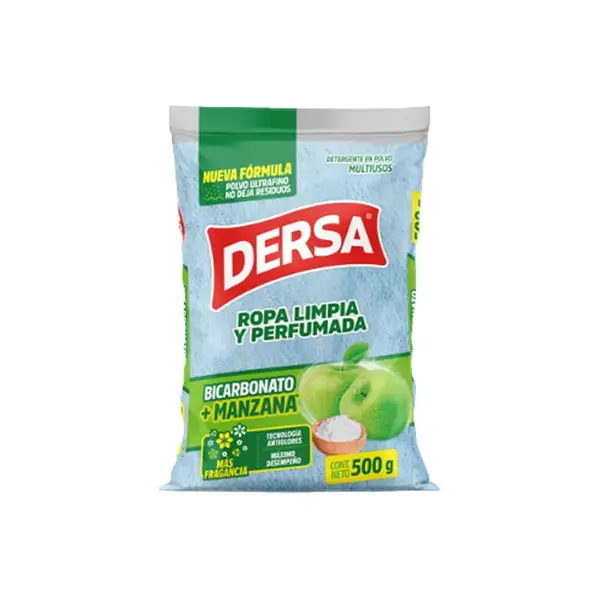 DETERGENTE POLVO MANZANA VERDE DERSA*500G