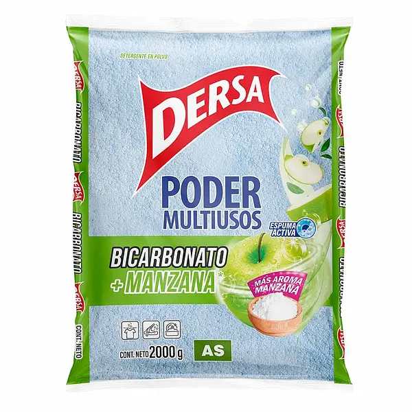 DETERGENTE POLVO MANZANA DERSA*2KG