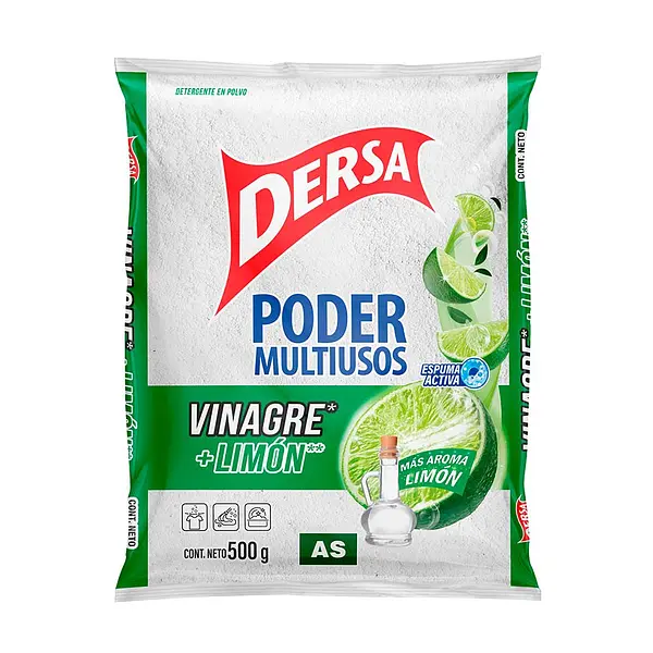 DETERGENTE POLVO LIMON DERSA*500GR