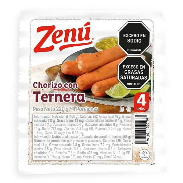 CHORIZO TERNERA ZENU * 220G