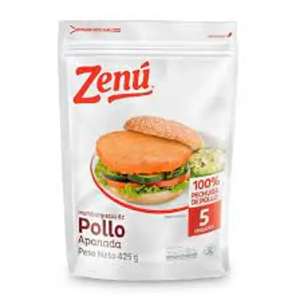 CARNE HAMBURGUESA POLLO APANADO ZENU *5