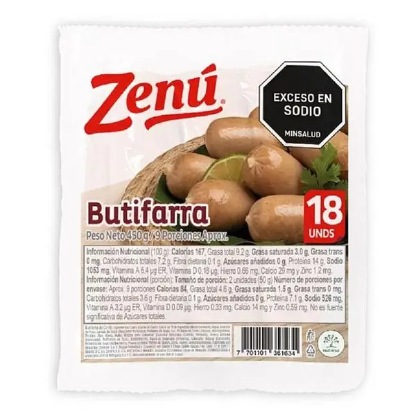 BUTIFARRA ZENU *18U*450G