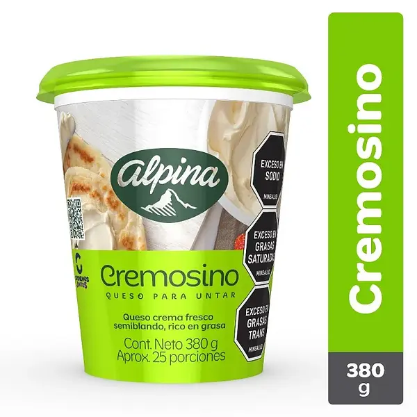QUESO CREMA CREMOCINO ALPINA * 380G
