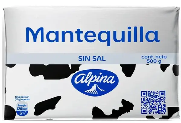 MANTEQUILLA SIN SAL ALPINA*500G