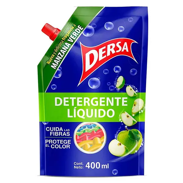 DETERGENTE LIQUIDO MANZANA DERSA*400ML
