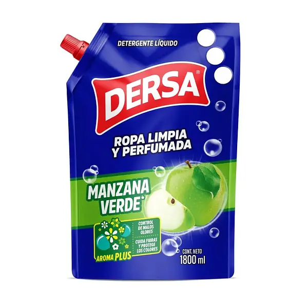 DETERGENTE LIQUIDO MANZANA DERSA*1800ML