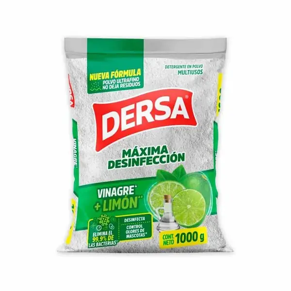 DETERGENTE POLVO VINAGRE/LIMON DERSA*1KG