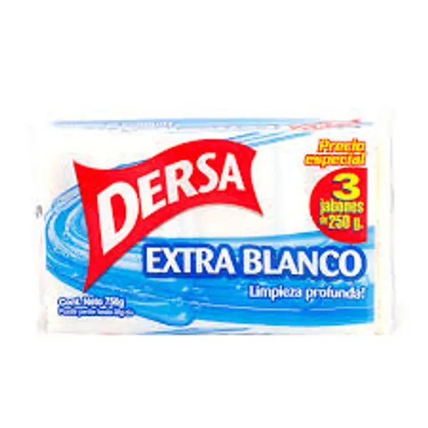 JABON BARRA BLANCO DERSA*3U*250G