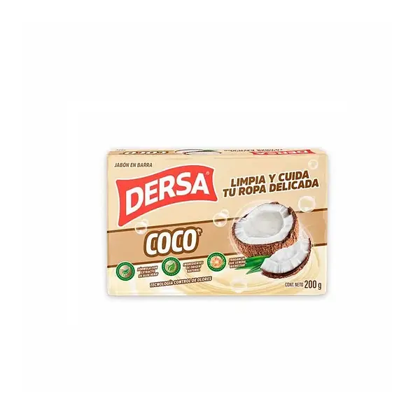 JABON BARRA COCO DERSA*200G*3U