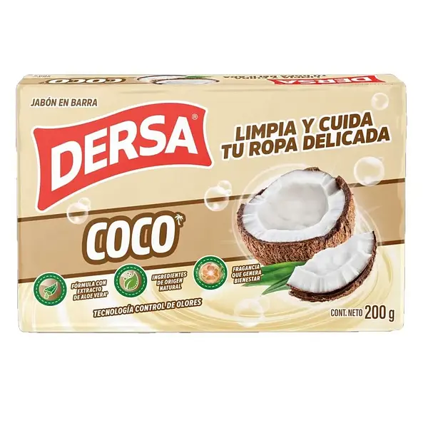 JABON BARRA COCO DERSA*200G