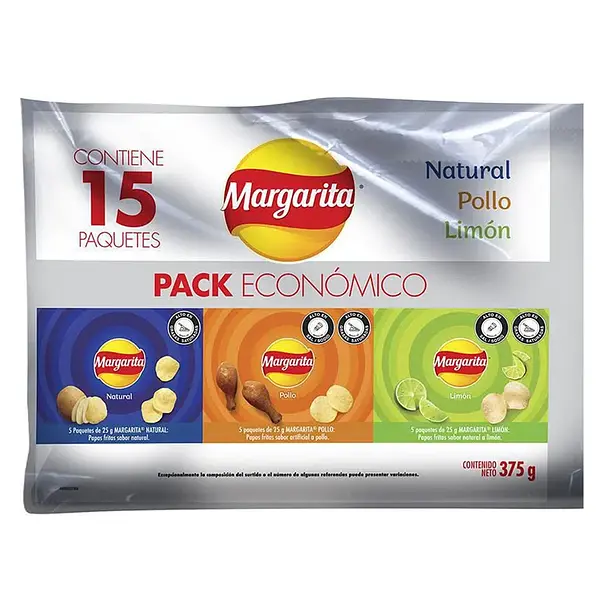 SNACK PAPA SURTIDA MARGARITA*15U