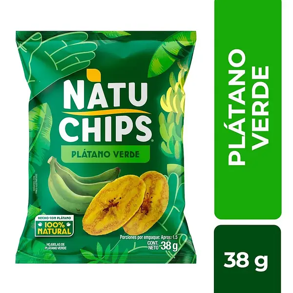 SNACK PLATANO VERDE NATUCHIPS *38GR