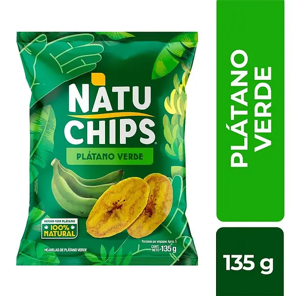 SNACK PLATANO VERDE NATUCHIPS *135