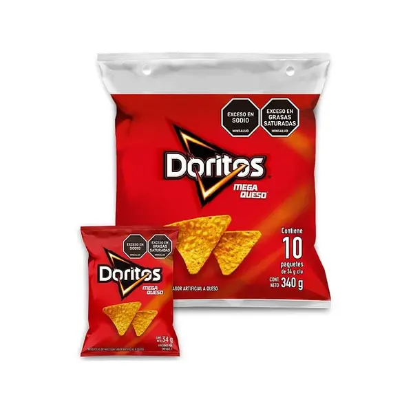 SNACK DORITOS MEGA QUESO *10U