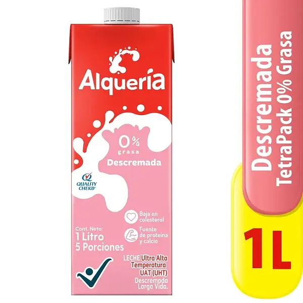 LECHE LIQUIDA DESCREMADA ALQUERIA *1 L