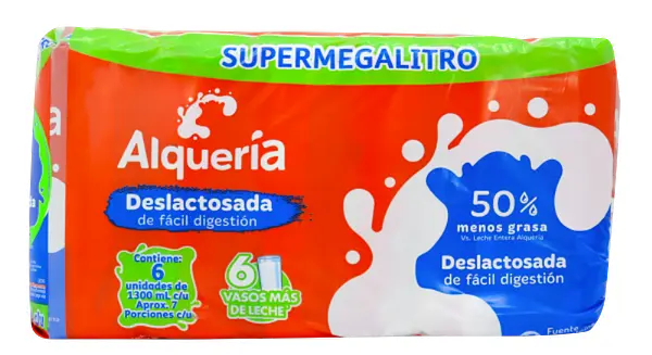 LECHE LIQUIDA DESLACTOSADA ALQUERIA*1.1L*6U