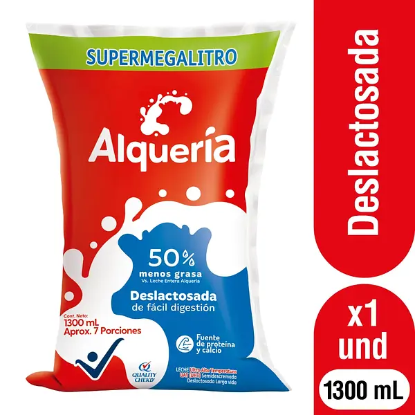 LECHE LIQUIDA DESLACTOSADA ALQUERIA*1.3L