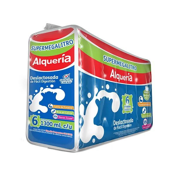 LECHE LIQUIDA DESLACTOSADA ALQUERIA*1.3L*6U