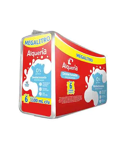 LECHE LIQUIDA DESLACTOSADA 0% ALQUERIA*6U*1.1L
