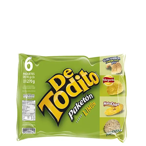 SNACK DETODITO LIMON*45G*6U