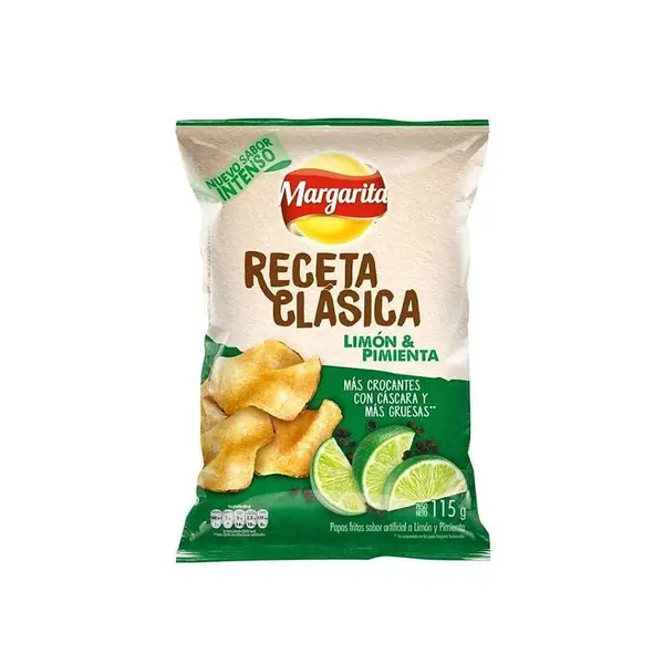 SNACK PAPA CLASICA LIMON MARGARITA*115G