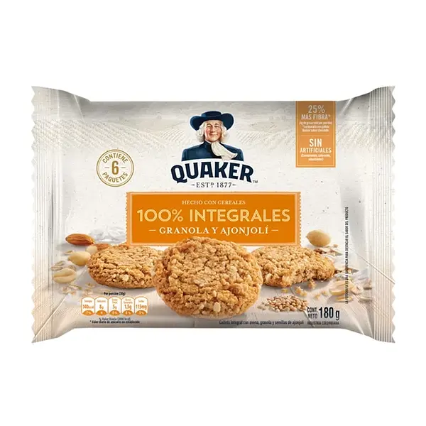 GALLETA INTEGRAL QUAKER*180G