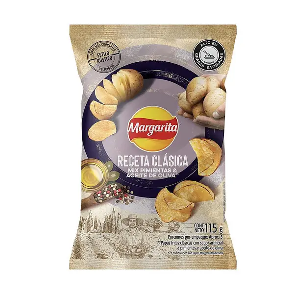 SNACK MARGARITA PAPAS MIX PIMIENTA * 115