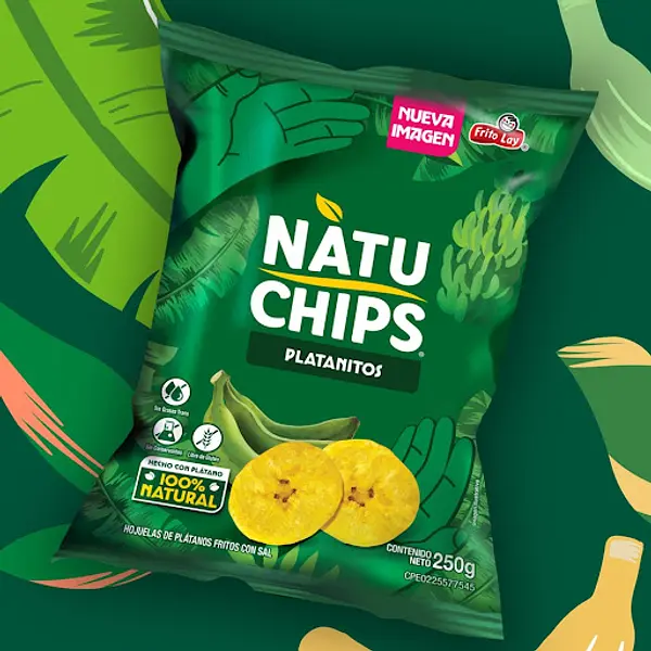 SNACK PLATANO VERDE NATUCHIPS *250 GR