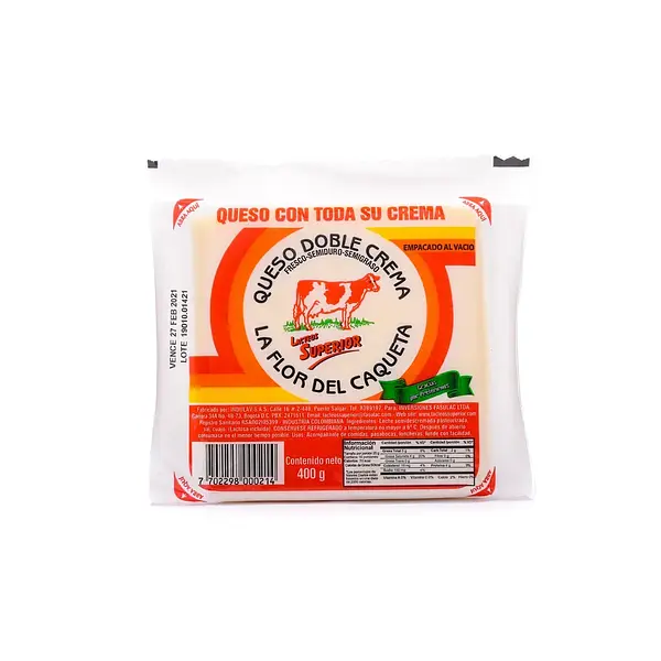 QUESO ENTERO DOBLE CREMA SUPERIOR*400R