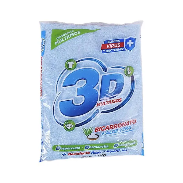 DETERGENTE POLVO LIMON 3D *1KG