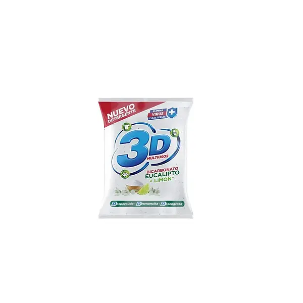 DETERGENTE POLVO LIMON 3D*1KG