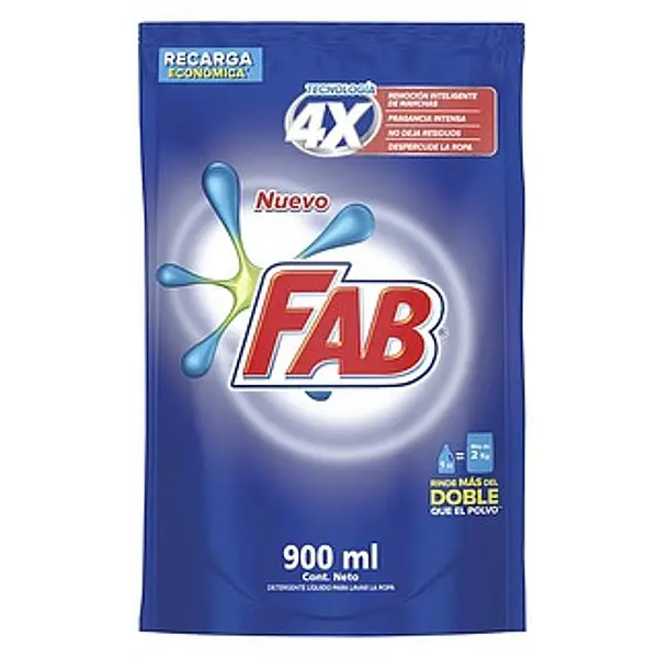 DETERGENTE LIQUIDO FAB *900ML