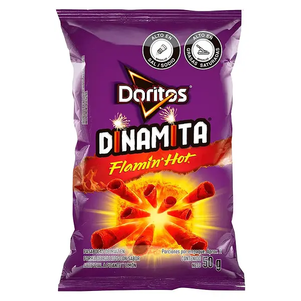 SNACK DORITOS DINAMITA FLAMIN HOT *50 GR