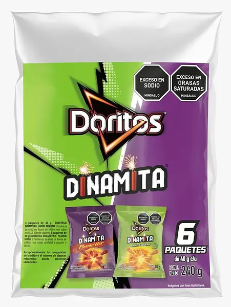 SNACK DORITOS DINAMITA SURTIDO*40G*6U