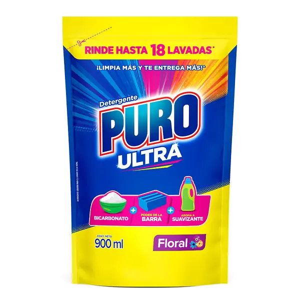 DETERGENTE LIQUIDO ULTRA PURO*900ML