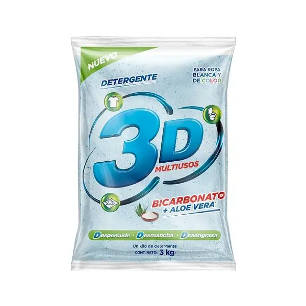 DETERGENTE POLVO LIMON 3D *3KG