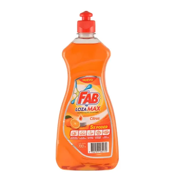 JABON LIQUIDO LOZA CITRUS FAB*700 ML