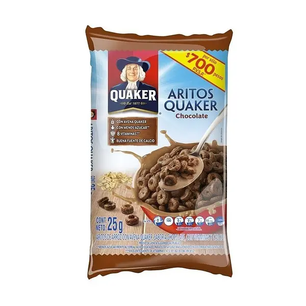 CEREAL ARITOS CHOCOLATE QUAKER *25G