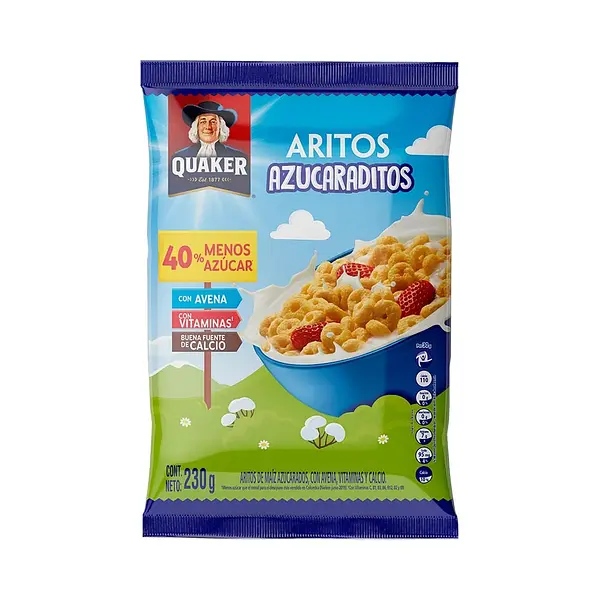 CEREAL ARITOS AZUCAR QUAKER *230GR