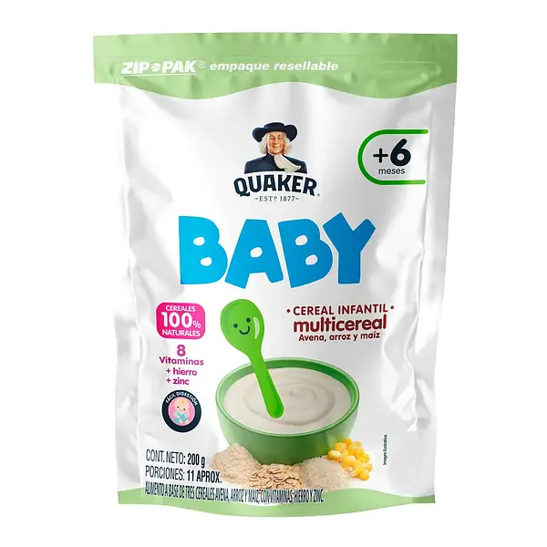 COLADA MULTICEREAL BABY QUAKER *200 GR