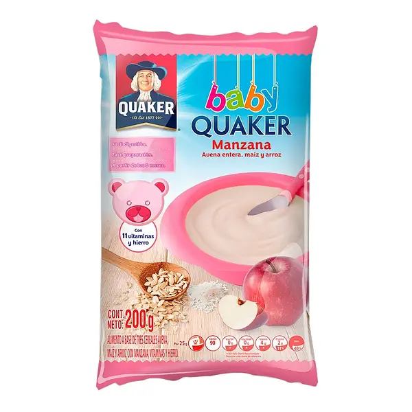 AVENA MOLIDA MANZANA BABY QUAKER*200G