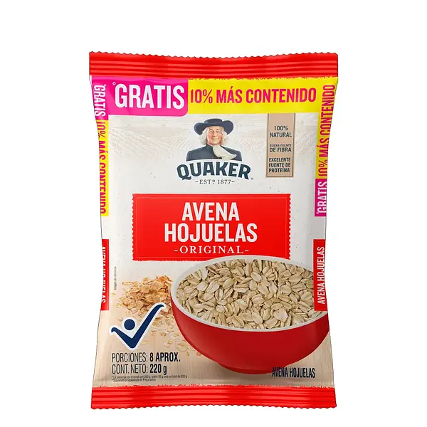 AVENA HOJUELAS ORIGINAL QUAKER*220G