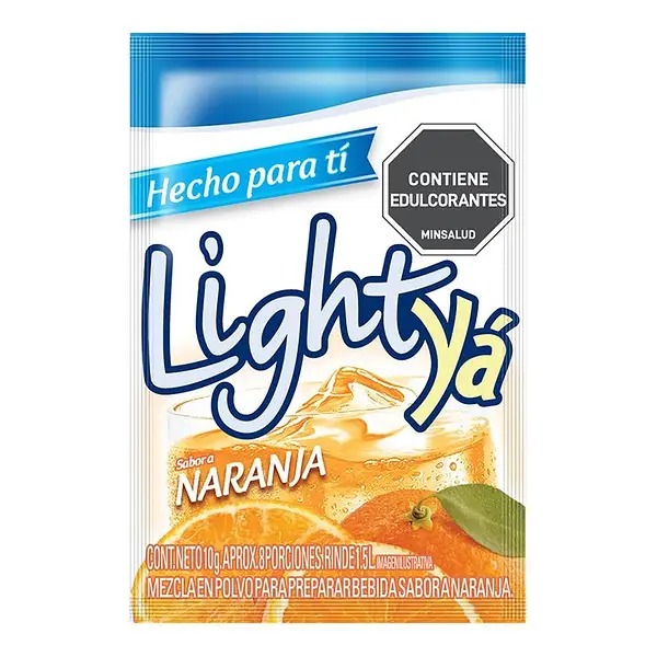 REFRESCO POLVO NARANJA LIGHTYA *10GR